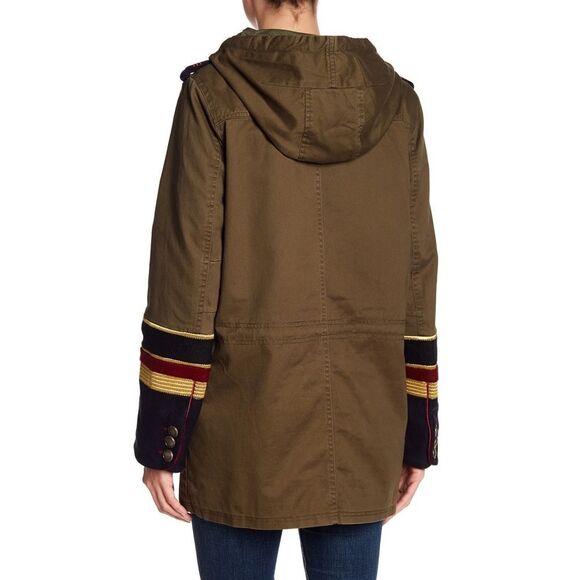 Blank NYC Women’s Military Contrast Cuff Zip Hooded Jacket - Picture 2 of 15